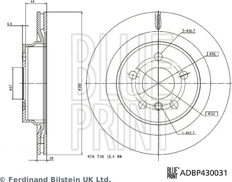 Blue Print ADBP430031 - Kočioni disk www.molydon.hr