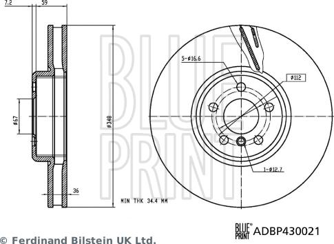 Blue Print ADBP430021 - Kočioni disk www.molydon.hr