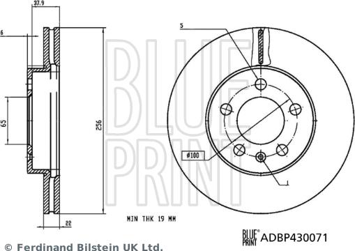 Blue Print ADBP430071 - Kočioni disk www.molydon.hr