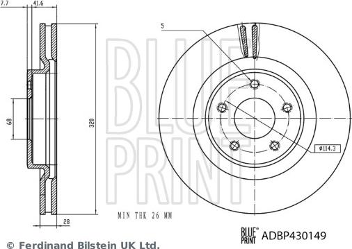 Blue Print ADBP430149 - Kočioni disk www.molydon.hr