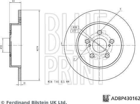 Blue Print ADBP430162 - Kočioni disk www.molydon.hr