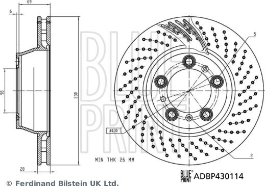 Blue Print ADBP430114 - Kočioni disk www.molydon.hr