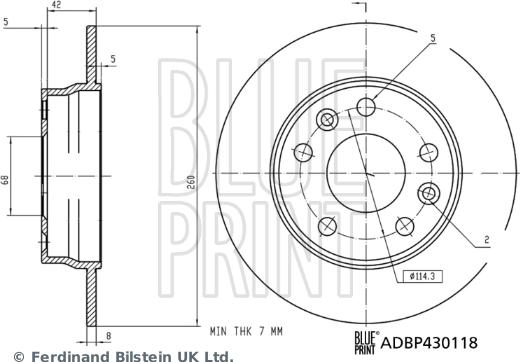 Blue Print ADBP430118 - Kočioni disk www.molydon.hr