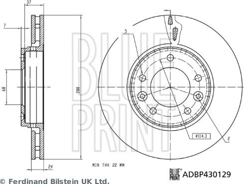 Blue Print ADBP430129 - Kočioni disk www.molydon.hr