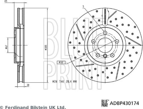 Blue Print ADBP430174 - Kočioni disk www.molydon.hr