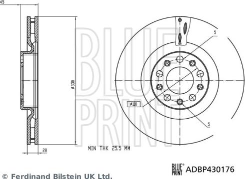 Blue Print ADBP430176 - Kočioni disk www.molydon.hr