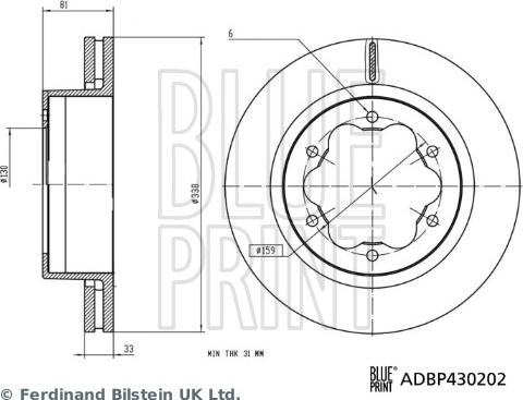 Blue Print ADBP430202 - Kočioni disk www.molydon.hr