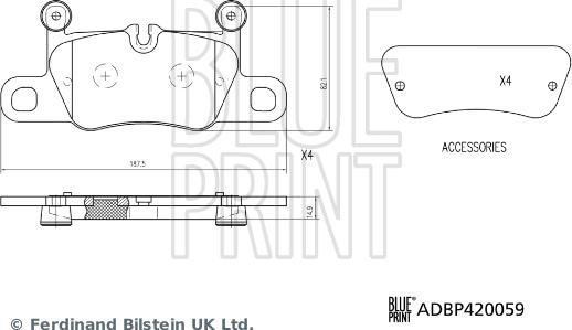 Blue Print ADBP420059 - Komplet Pločica, disk-kočnica www.molydon.hr