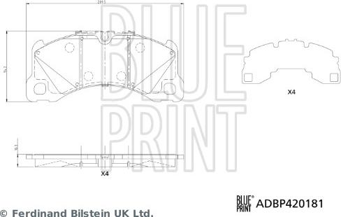 Blue Print ADBP420181 - Komplet Pločica, disk-kočnica www.molydon.hr