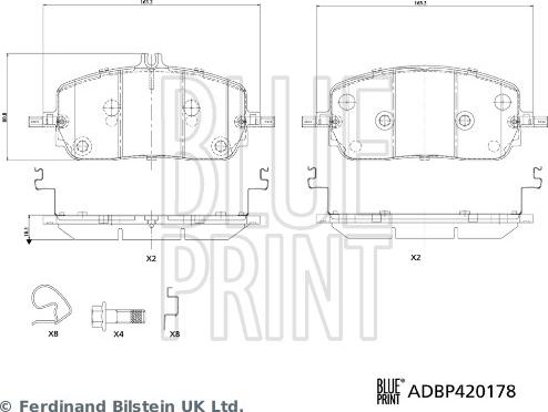 Blue Print ADBP420178 - Komplet Pločica, disk-kočnica www.molydon.hr