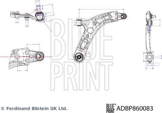 Blue Print ADBP860083 - Rame, Nezavisna poluga za ovjes kotača www.molydon.hr