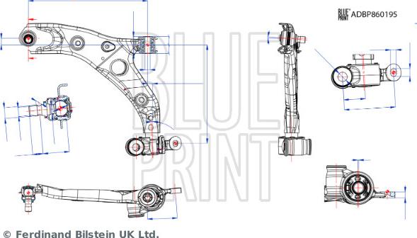 Blue Print ADBP860195 - Rame, Nezavisna poluga za ovjes kotača www.molydon.hr