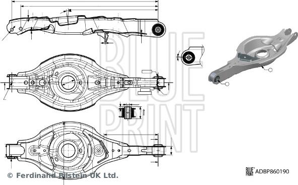 Blue Print ADBP860190 - Rame, Nezavisna poluga za ovjes kotača www.molydon.hr