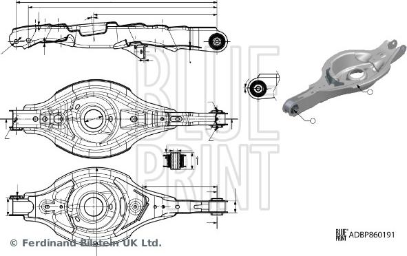 Blue Print ADBP860191 - Rame, Nezavisna poluga za ovjes kotača www.molydon.hr