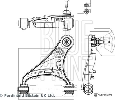 Blue Print ADBP860193 - Rame, Nezavisna poluga za ovjes kotača www.molydon.hr