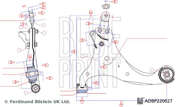 Blue Print ADBP860187 - Rame, Nezavisna poluga za ovjes kotača www.molydon.hr