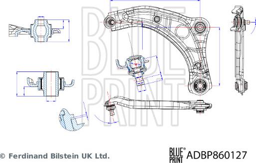 Blue Print ADBP860127 - Rame, Nezavisna poluga za ovjes kotača www.molydon.hr