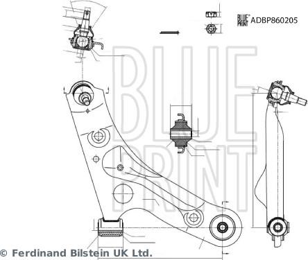 Blue Print ADBP860205 - Rame, Nezavisna poluga za ovjes kotača www.molydon.hr