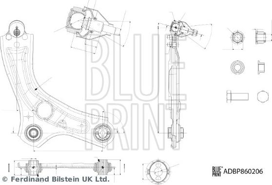 Blue Print ADBP860206 - Rame, Nezavisna poluga za ovjes kotača www.molydon.hr