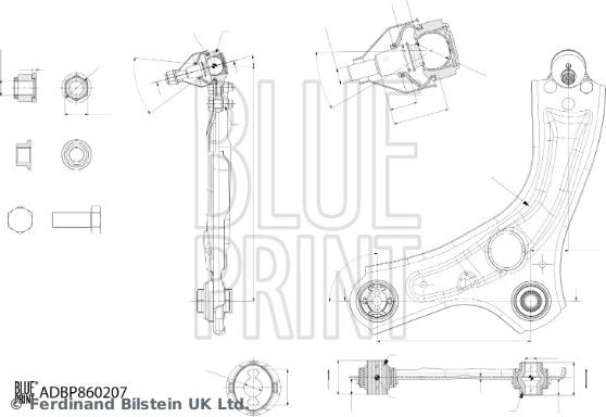 Blue Print ADBP860207 - Rame, Nezavisna poluga za ovjes kotača www.molydon.hr