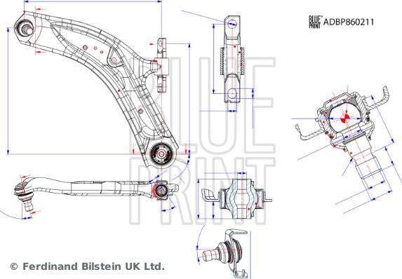 Blue Print ADBP860211 - Rame, Nezavisna poluga za ovjes kotača www.molydon.hr