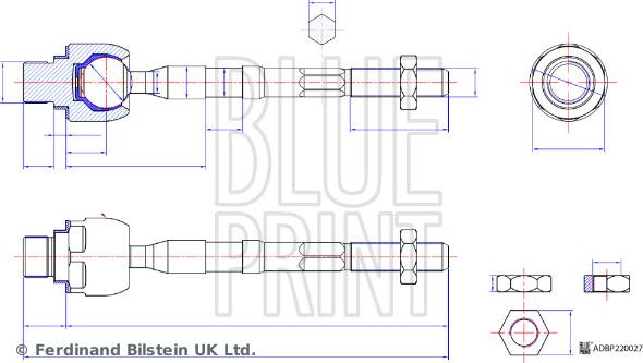 Blue Print ADBP870094 - Aksijalni zglob, poprecna spona www.molydon.hr