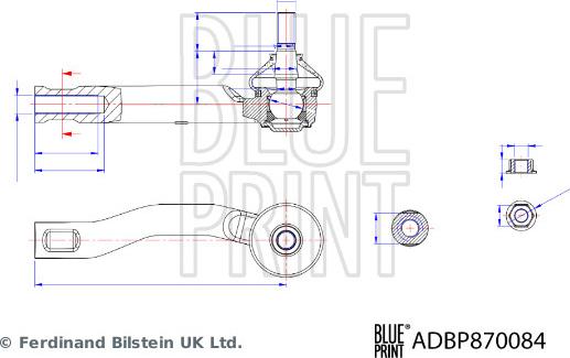 Blue Print ADBP870084 - Kraj spone, kuglasti zglob www.molydon.hr