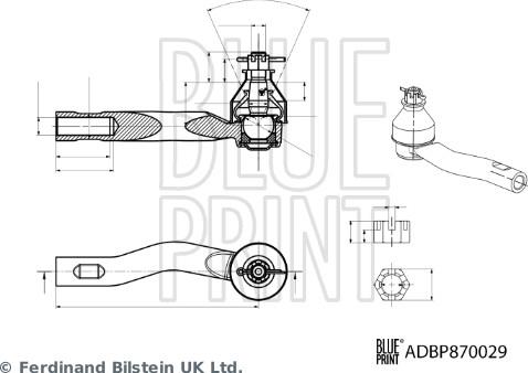 Blue Print ADBP870029 - Kraj spone, kuglasti zglob www.molydon.hr