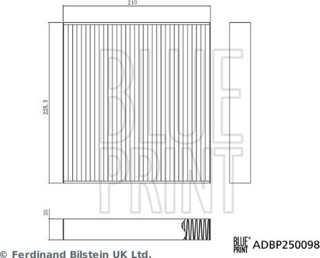 Blue Print ADBP250098 - Filter kabine www.molydon.hr