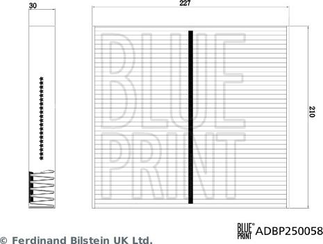 Blue Print ADBP250058 - Filter kabine www.molydon.hr