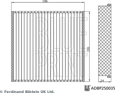 Blue Print ADBP250035 - Filter kabine www.molydon.hr