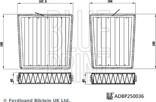 Blue Print ADBP250036 - Filter kabine www.molydon.hr