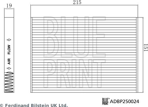 Blue Print ADBP250024 - Filter kabine www.molydon.hr