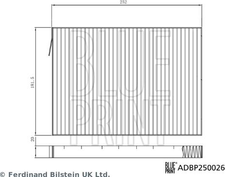 Blue Print ADBP250026 - Filter kabine www.molydon.hr