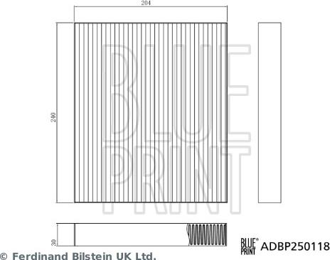 Blue Print ADBP250118 - Filter kabine www.molydon.hr