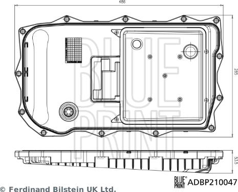 Blue Print ADBP210047 - Hidraulicni filter, automatski mjenjač www.molydon.hr