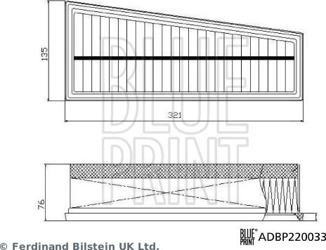 Blue Print ADBP220033 - Filter za zrak www.molydon.hr