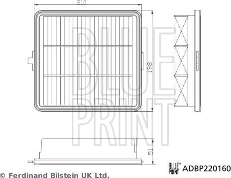 Blue Print ADBP220160 - Filter za zrak www.molydon.hr