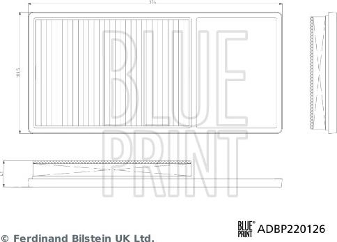 Blue Print ADBP220126 - Filter za zrak www.molydon.hr