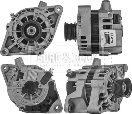 Borg & Beck BBA2700 - Alternator www.molydon.hr