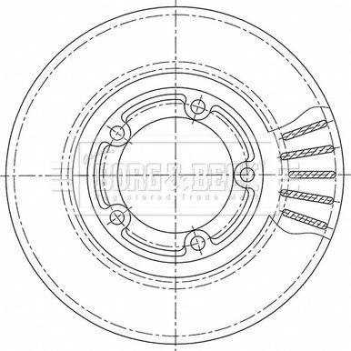 Borg & Beck BBD5254 - Kočioni disk www.molydon.hr