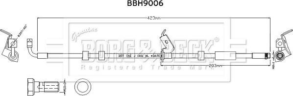 Borg & Beck BBH9006 - Kočiono crijevo, lajtung www.molydon.hr