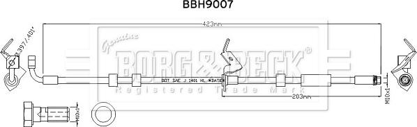 Borg & Beck BBH9007 - Kočiono crijevo, lajtung www.molydon.hr