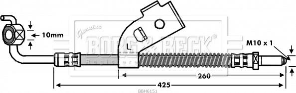 Borg & Beck BBH6151 - Kočiono crijevo, lajtung www.molydon.hr