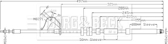 Borg & Beck BBH8921 - Kočiono crijevo, lajtung www.molydon.hr