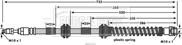 Borg & Beck BBH7914 - Kočiono crijevo, lajtung www.molydon.hr