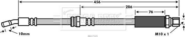 Borg & Beck BBH7549 - Kočiono crijevo, lajtung www.molydon.hr