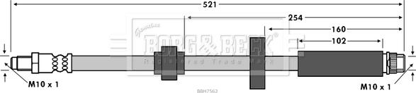 Borg & Beck BBH7562 - Kočiono crijevo, lajtung www.molydon.hr