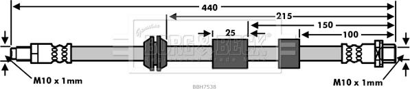 Borg & Beck BBH7538 - Kočiono crijevo, lajtung www.molydon.hr