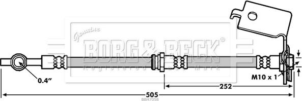 Borg & Beck BBH7058 - Kočiono crijevo, lajtung www.molydon.hr